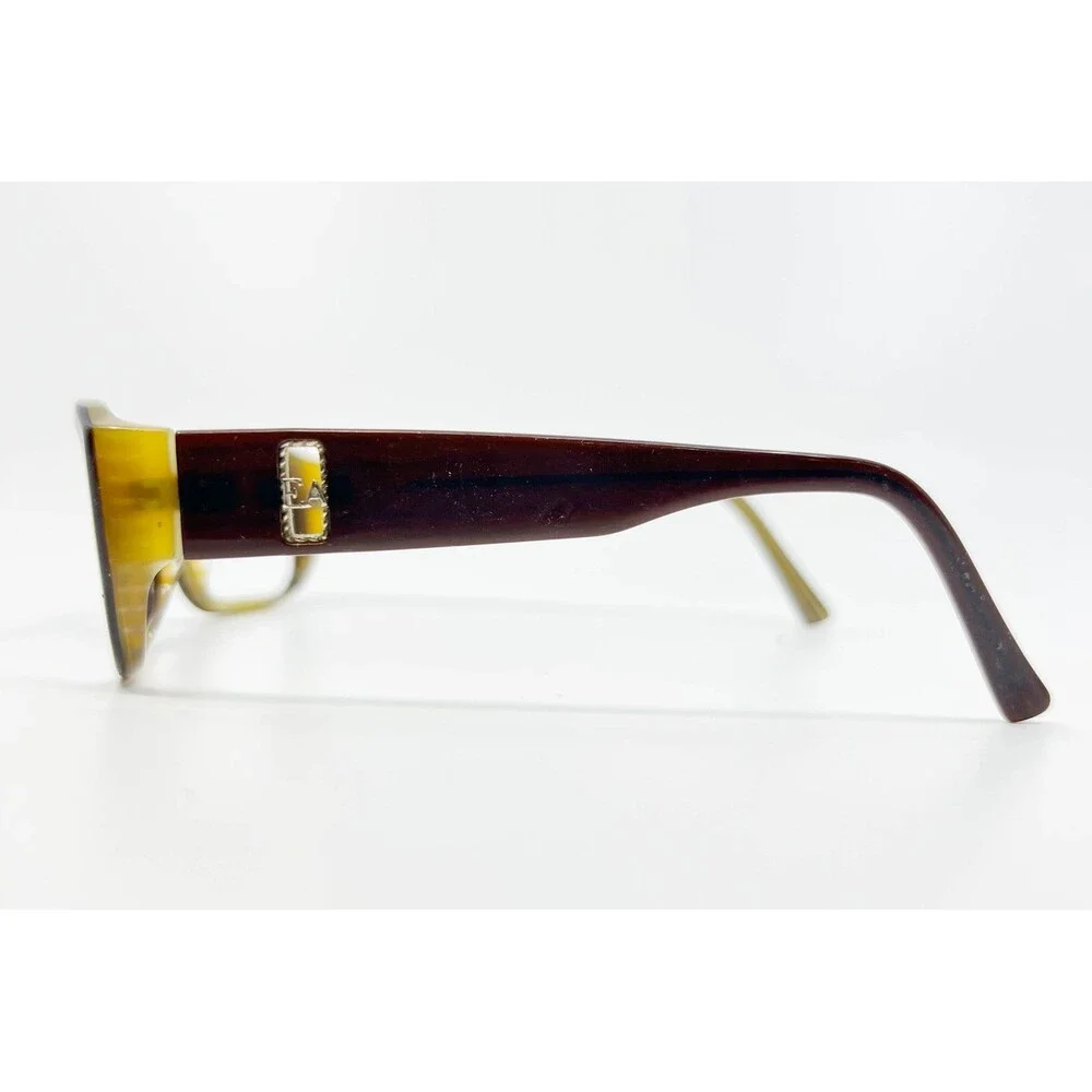 Emporio Armani Eyeglass Frames Womens Brown Striped EA Logo Rectangle 51-16-135
